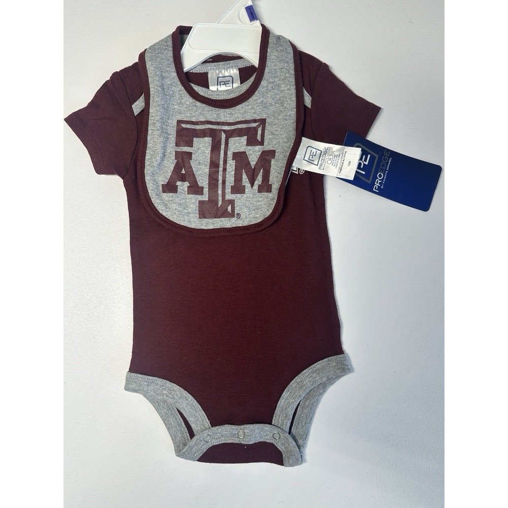 NWT ProEdge TEXAS A&M AGGIE One Piece with Bib, Sz 12 M (B44)